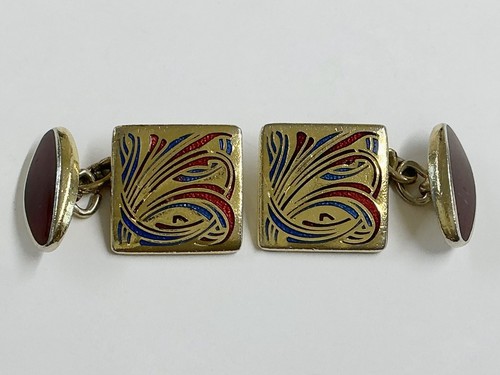 Vintage gold plated enamel - plated, &