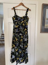 Zara black floral maxi dress