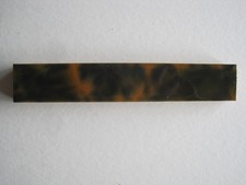 ANTIQUE VICTORIAN 6" X 1" ORANGE / GREEN MOTTLED SLIP TILE