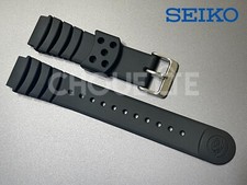 Seiko Z20 4KR3JZ Black Rubber Divers 20mm Watch Strap SKA371 SRP043 with PINS