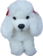 White Poodle Puppy Plush  Soft Toy Dog . by Faithful Friends, Gift. 23cmH