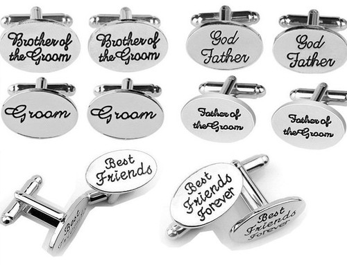 Cufflinks silver plated - silver,