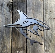 SHARK STEEL WALL ART SEA