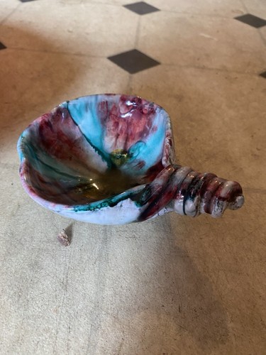 Vintage italian handmade shell - vintage,