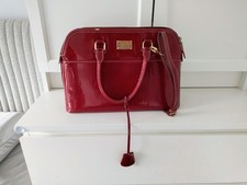 Paul's Boutique Maisy Wine Red Patent Handbag  With Strap Bag
