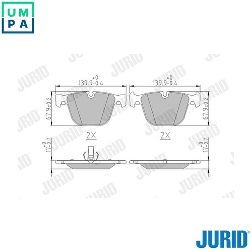 Brake pad set disc - pad,