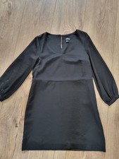 H&M Conscious collection dress in black satin size 10