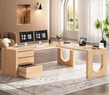 63" L Shaped Desk with 3