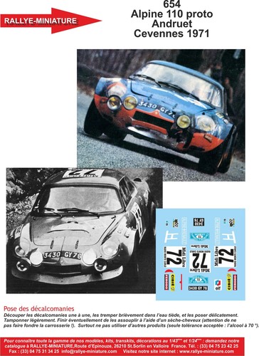 Decals ref 0654 alpine - decals,