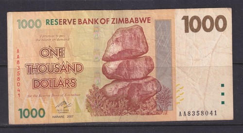 Zimbabwe 2007 1000 dollars - -,