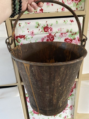 Vintage metal bucket - metal,