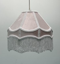 Stunning Pink Traditional Velvet Lamp Shade with Tassels 8inch 10inch 12inch