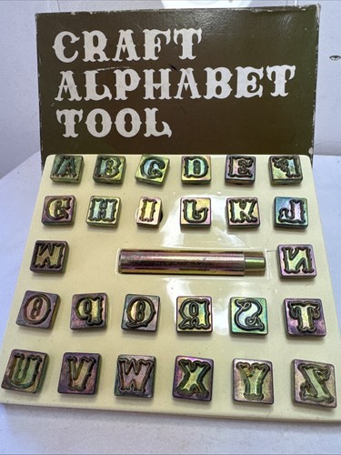 Leather craft alphabet stamp - leather,