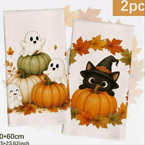 2pcs halloween pumpkin ghost - 2pcs,