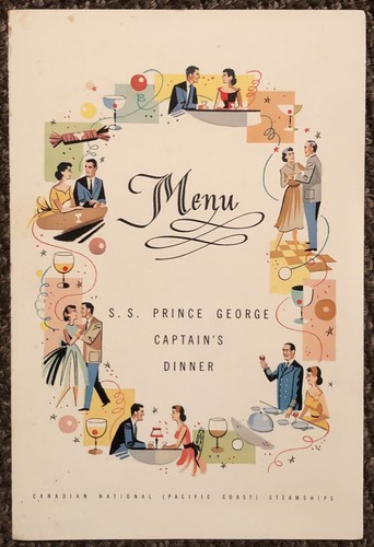 Ship prince george menu - ship, s