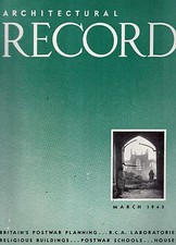MARCH 1943 ARCHITECTURAL RECORD-ARCHITECT-BUILDING PLANS-POSTWAR PLANNING-RARE