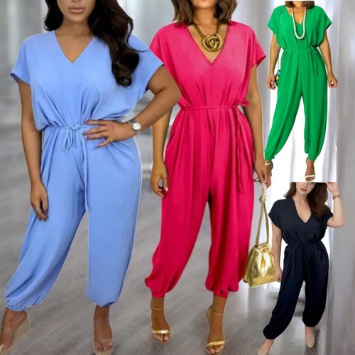 Ladies neck tie belted - v-neck,