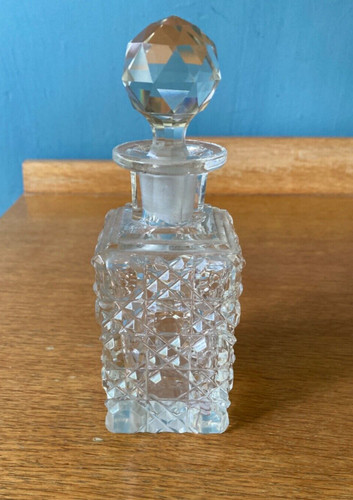 Edwardian cut glass scent - cut, /