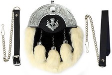 FULL DRESS KILT SPORRAN WHITE