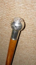 Military Walking / Drill Cane - Hallmarked 1954 Silver Royal Berkshire Regiment
