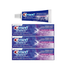 Crest 3D White Radiant Mint Toothpaste 0.85oz (24g) - Pack of 3