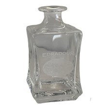 The Edradour Whisky Decanter No Stopper / Lid Clear Glass VGC Rare H-7.5" 4x4" W
