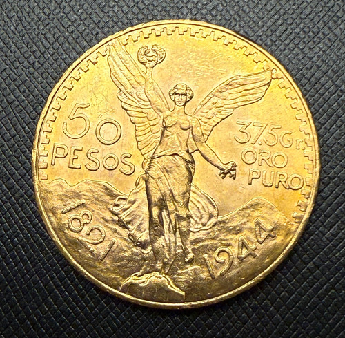 Mexico 1944 gold pesos unc - 1944,