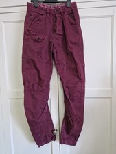 Burgundy combat trousers denim - combat,