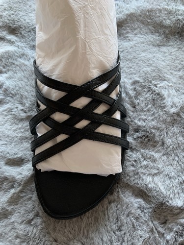 Black strappy wedge - strappy, heel
