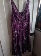 Casual Collection Debenhams Purple and White Floral Beaded Sundress 16