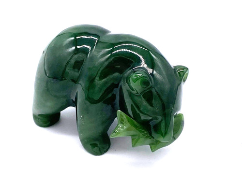 Canadian nephrite jade bear - canadian,