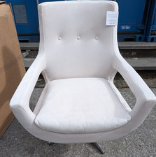 NQP Ivory Suede/Chrome Swivel