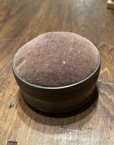Vintage metal pin cushion - vintage,