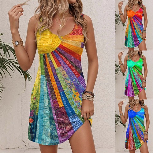 Ladies print loose dress - ladies,