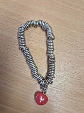 Links of London Sweetie Bracelet with Red Heart Charm In Sterling Silver