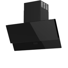 Cooker Hood Angled GHAG90PLAS Black Steel Glass Extractor Fan (W)89.8cm