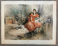 1996 Gordon King - Lady In Red fine art print/poster
