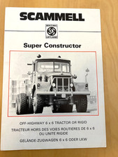SCAMMELL LORRY / TRUCK BROCHURE - SUPER CONSTRUCTOR 6X6 TRACTOR OR RIGID