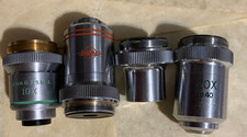 Lot of 4 Microscope Objective