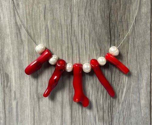 Red coral branch baroque - red, &