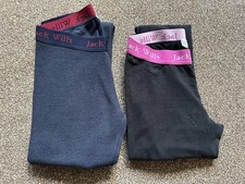Women’s Jack Wills Leggings, 2 Pairs, Navy & Black, Size 10