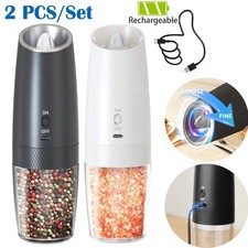 Electric Salt & Pepper Grinder USB Rechargeable Kitchen Electric Pepper Mill UK