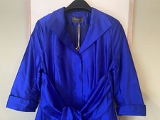 Bombshell London, Katya Wildman, Grace Dress, Blue silk dupion, Size 12 BNWT
