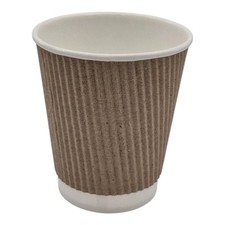 500 x 8oz Kraft Ripple Wall