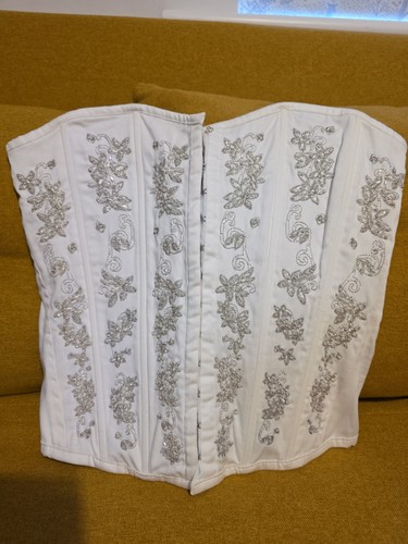 White embroidered and - white, seed