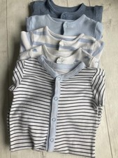 CLEARANCE BUNDLE ? Off 5 Babygros/ Sleepsuits Blues Stripes Boys Age 0-3 Months