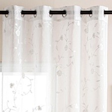 DWCN Embroidery Sheer Curtains