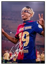 11037. Lamine Yamal Signed Pictures (A4 Prints) FC Barcelona Spain