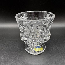 Lead Crystal Small Glass Stemmed Bon Bon Dish West Germany