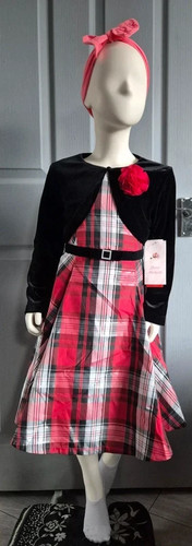 Jona michelle red - plaid, dress